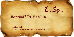 Barabás Szelim névjegykártya
